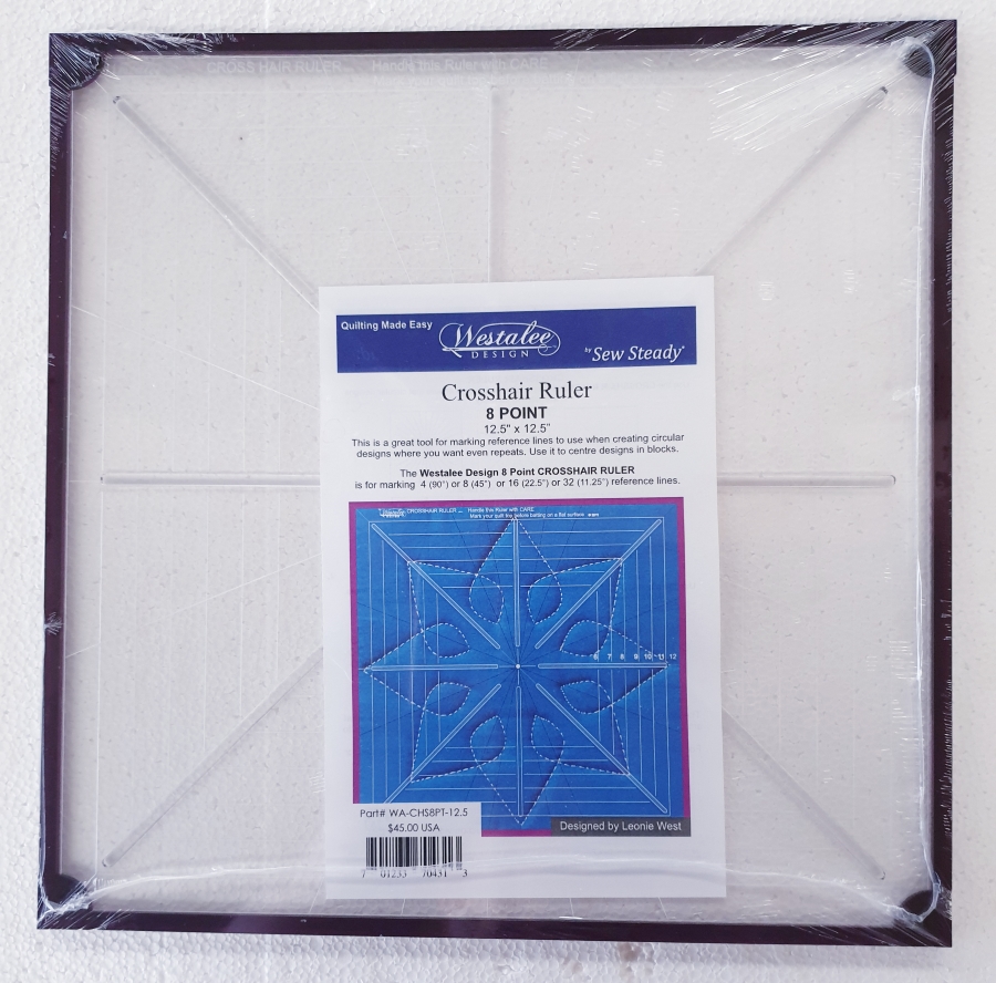 Templates / Hexagonnen Crosshair Ruler/Quilt Liniaal 8 Puntig | Leur